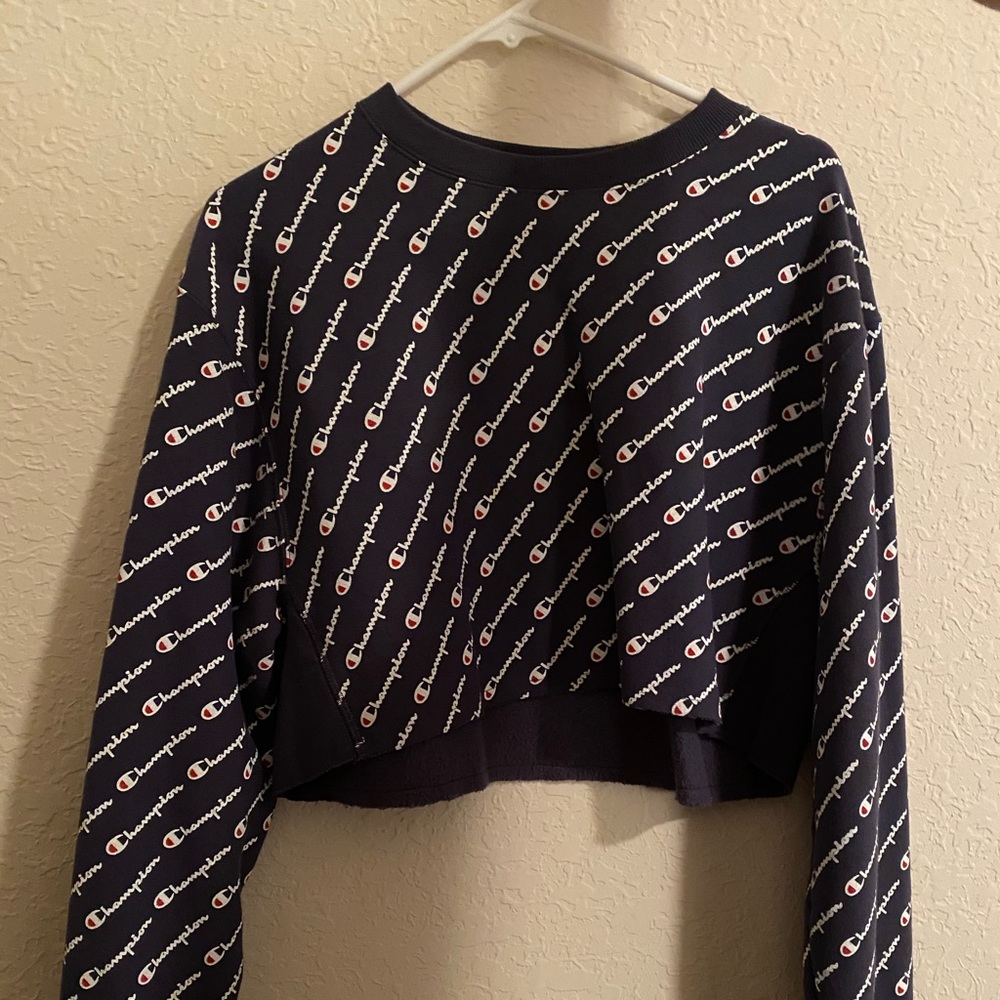 Cropped champion crewneck
